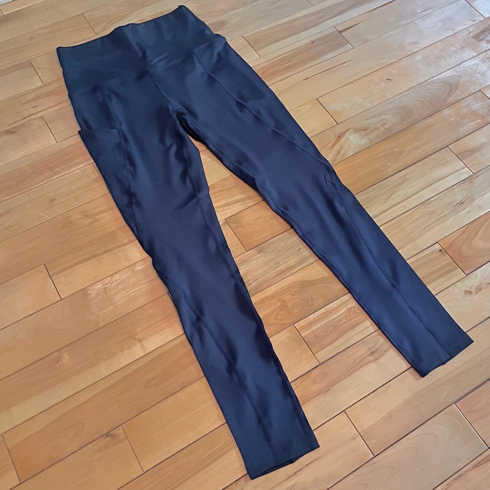 NWOT-Blue Leggings/Tights + Mamia Turquoise Lime Argyle Socks~Casual Set